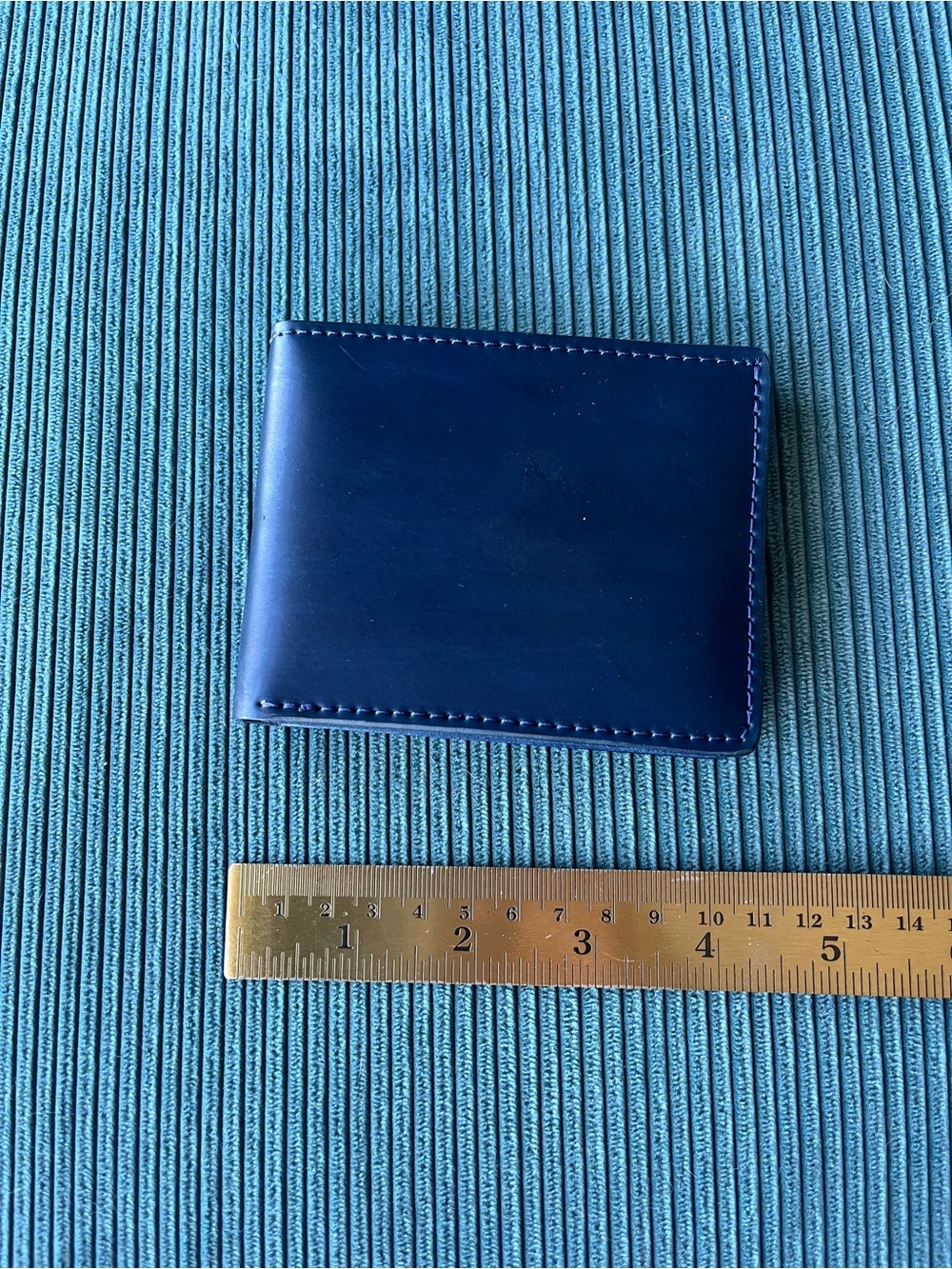 New Ashland Leather Johnny the Fox Wallet Raw Denim Shell Cordovan Blue Genuine
